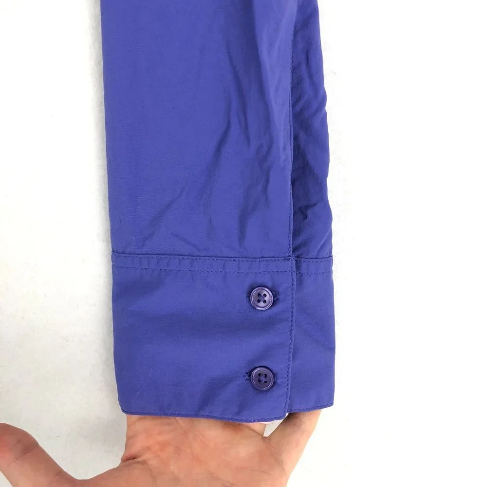 Lucy Women's Size Large Purple Long Sleeve Button Down Shirt Collared - Picture 3 of 10